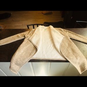 Fleece shrug sweater